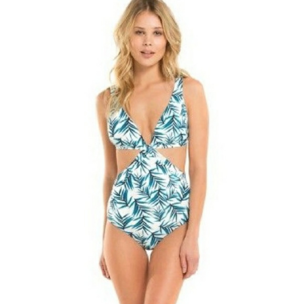 Shade & Shore Leaf Monokini Bathing Suit